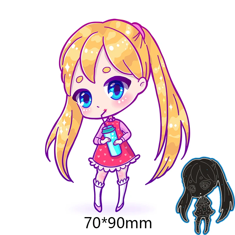 70*90 мм красивая девушка новое поступление рамка Вырубные штампы трафарет для