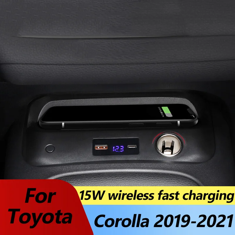 

Беспроводное зарядное устройство для Toyota Corolla, аксессуары для модификации интерьера