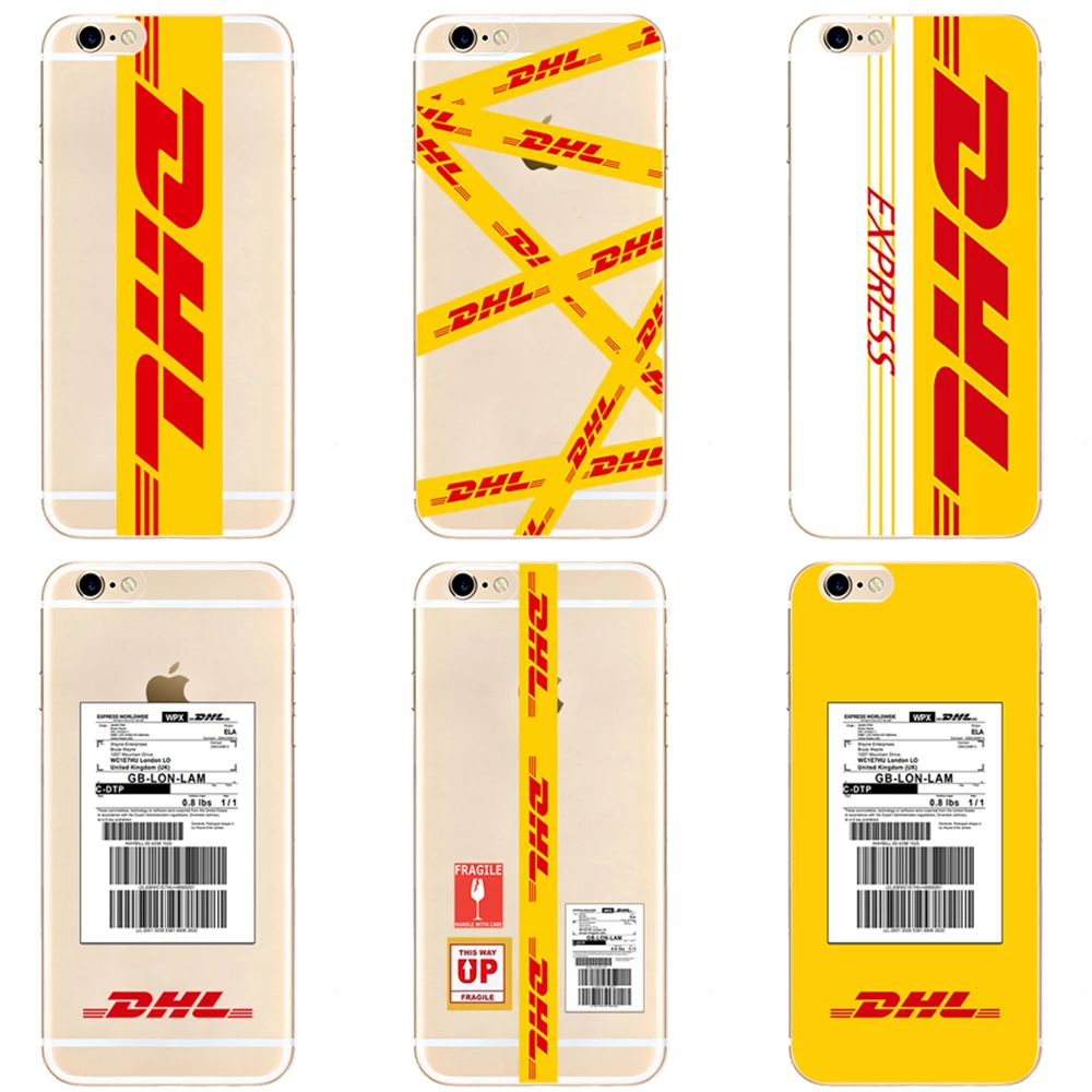 Мягкий силиконовый прозрачный чехол с логотипом бренда DHL Для iphone XR для телефона