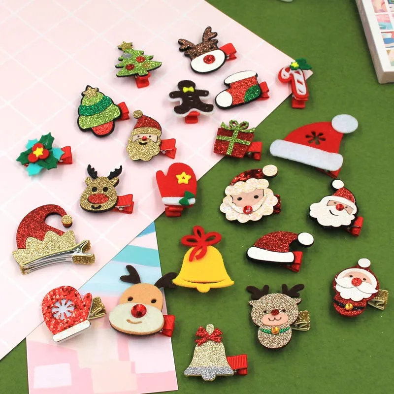 5 шт./компл. новый Детский милый Рождественский подарок заколки для волос