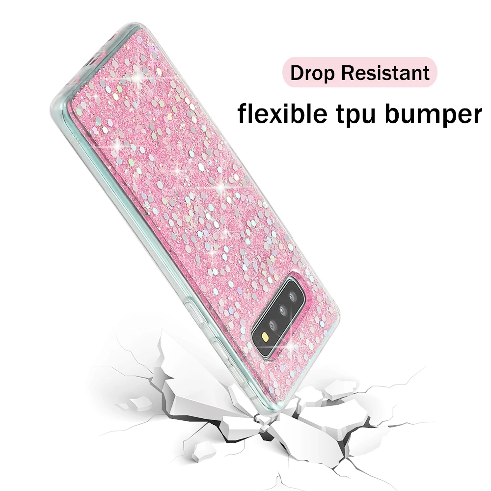 LAPOPNUT Luxury Sparkle Ombre Sequins Glitter Soft Flexible Slim Case for Samsung Galaxy A71 A51 Bling Shockproof Back Cover |