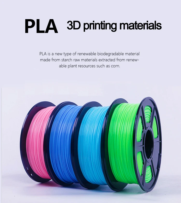 3d printer filament pla 1 75mm 1kg colorful high quality plastic printing material 6 colors white black free global shipping