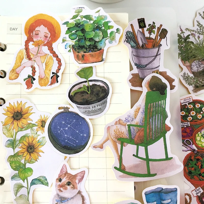 

21pcs Botanic Girl stickers/Scrapbooking Stickers /Decorative Sticker /DIY Craft Photo Albums