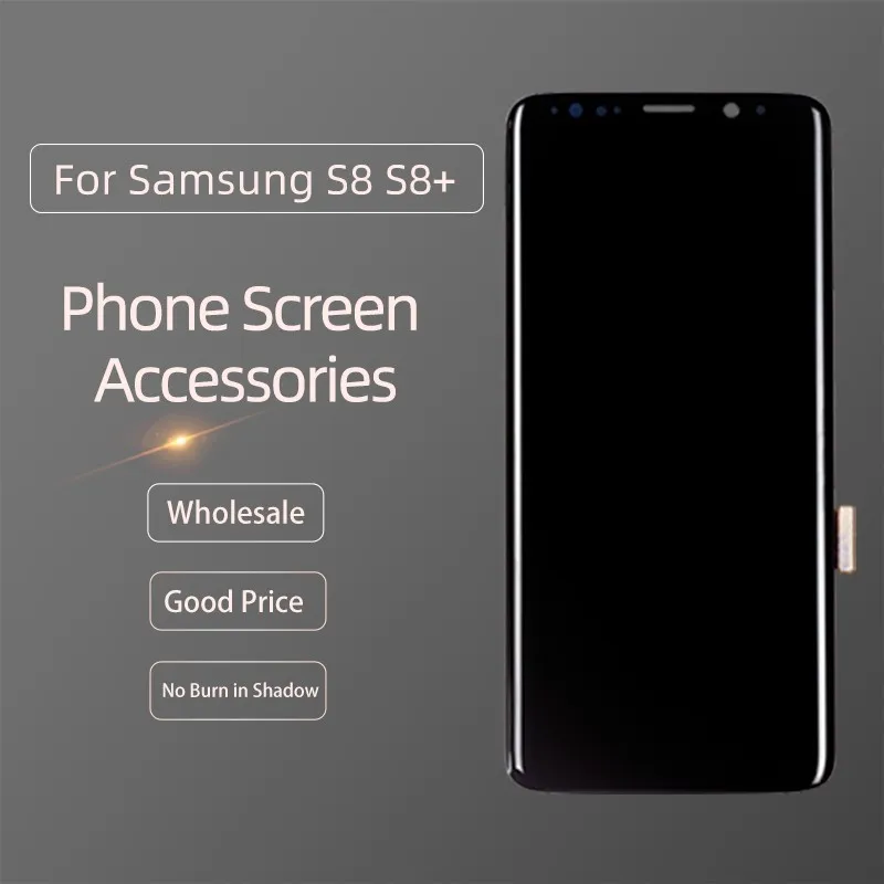 Original For Samsung Galaxy S8 LCD AMOLED No Burn With Frame G950F G950U S8 Plus G955F G955U Touch Screen Assembly