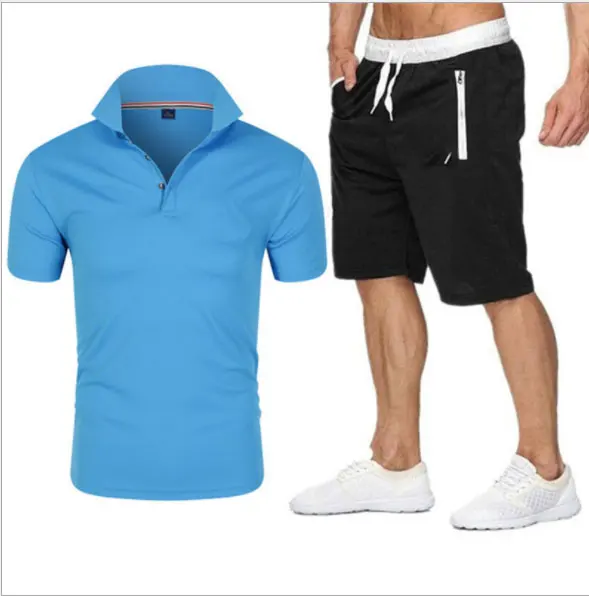 

Men's Short-sleeved T-shirt Polo Shirt European And American Foreign Trade Fashion Lapel Casual Sports Shirt Summer Men's Suit