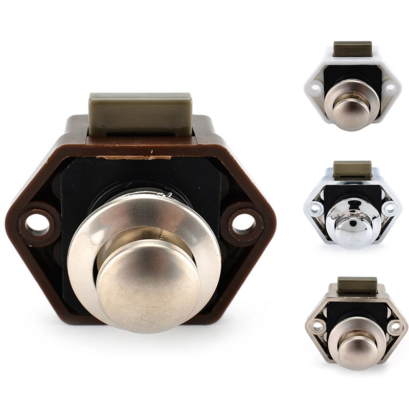 

Camper Car Push Lock RV Caravan Boat Motor Home Cabinet Drawer Latch Button Locks for Furniture Hardware