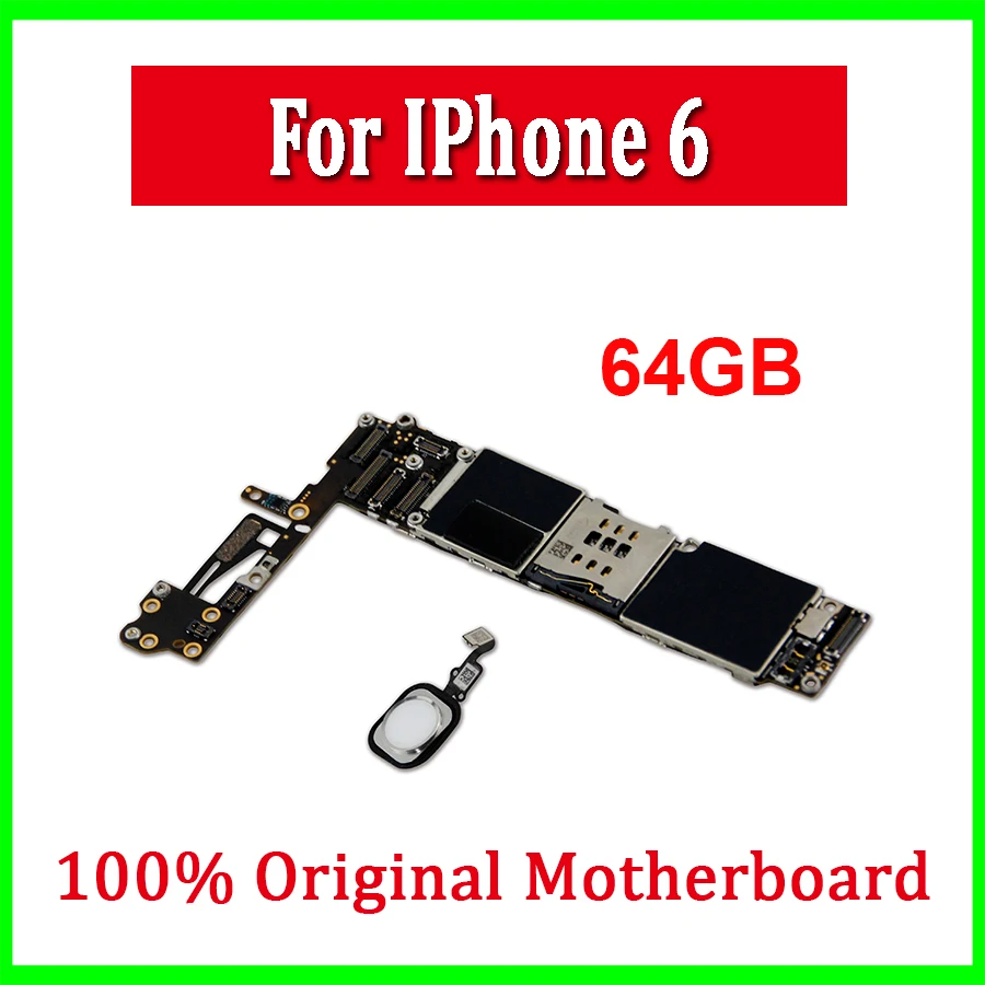 Оригинальная разблокированная материнская плата 16 Гб 64 128 ГБ для iphone 6 с/без Touch ID