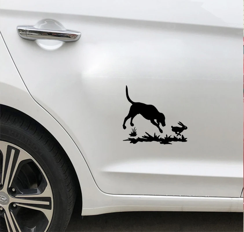 Автомобильные наклейки и стикеры на окно для охоты с кроликом собакой