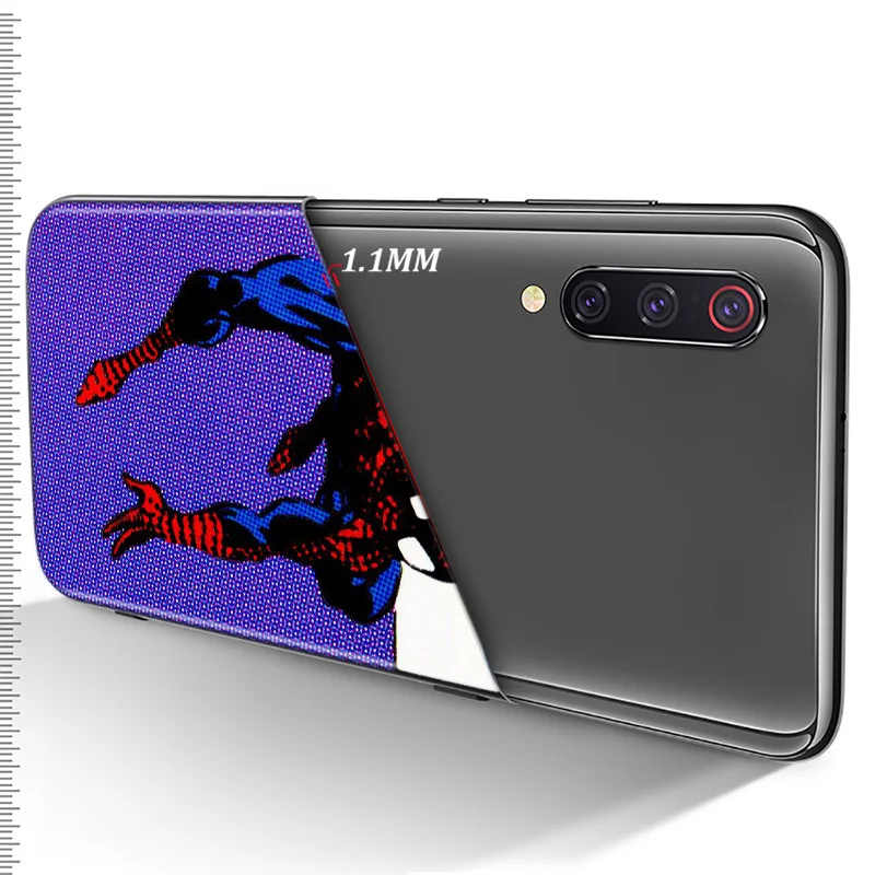 

Marvel Spider-Man Avengers Super Hero For Xiaomi Mi Note 11i 11 10T 10 Ultra 9T 9 SE 8 Lite Pro 5G TPU Silicone Black Phone Case