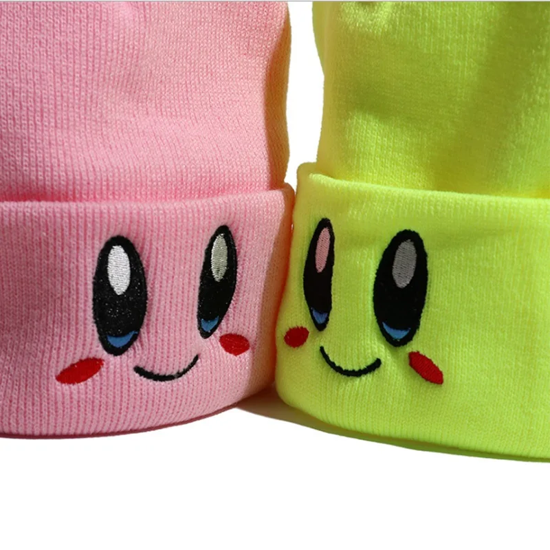 

Eye Embroidery Elasticity Cartoons Beanie Winter Keep Warm Girl Fashion New Autumn Crimping Women Knitted Hat Skull Cap