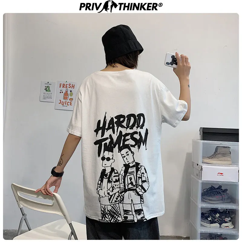Футболка Privathinker женская летняя уличный сверхразмерный топ с принтом 2020 | Женская