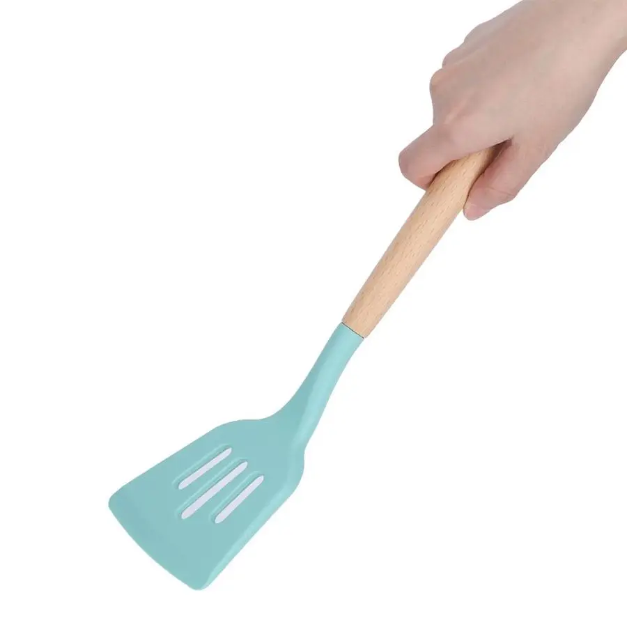 Набор силиконовых кухонных принадлежностей антипригарная лопатка ложка для