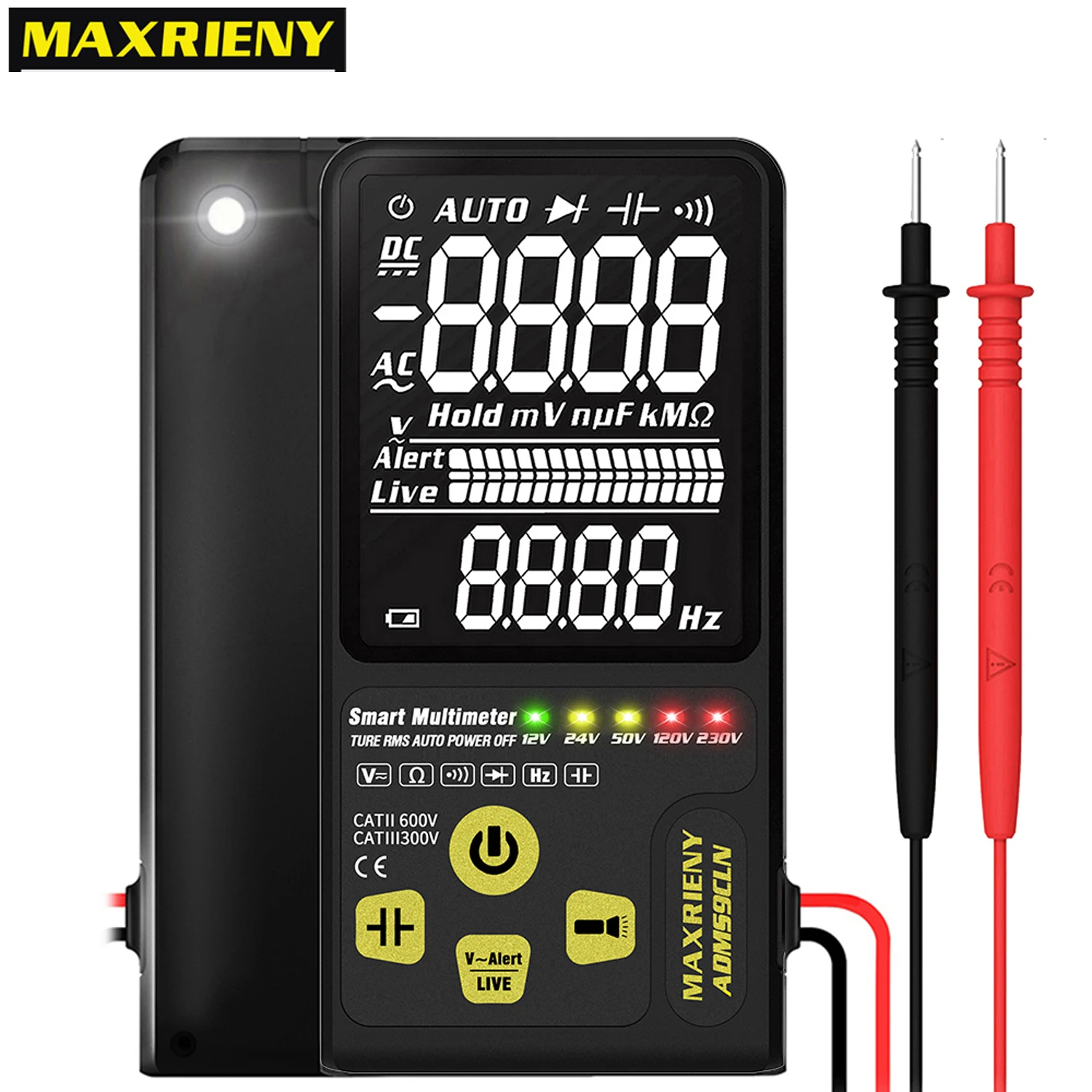 Мультиметр MAXRIENY вольтметр ADMS9CLN двухрежимный EBTN дисплей мультиметр тестер