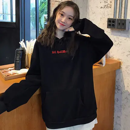 Креативное и симпатичное худи для девочек зимние с бархатом ins super fire Корейская