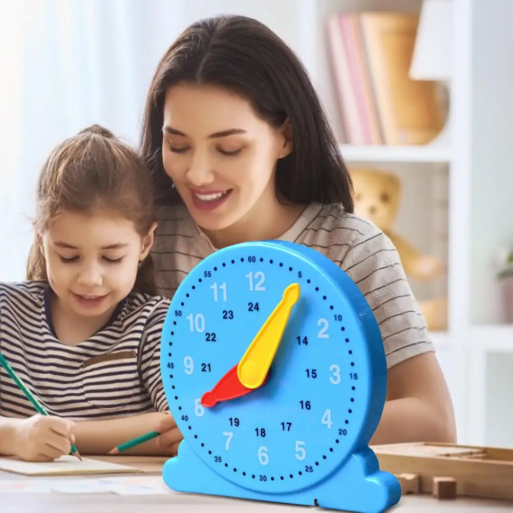 

Children Montessori Clock Toy Kids Learning Clock Watches Clock Model Adjustable Time Early Preschool Teaching Aids