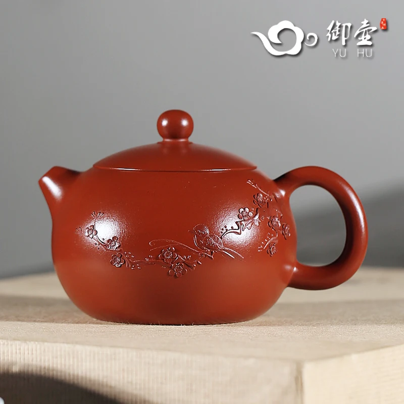 

yixing recommended pure manual kung fu tea set household teapot undressed ore mud dahongpao flower-and-bird zhu xi shi