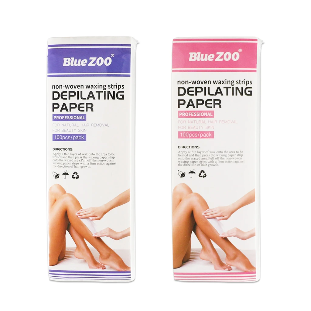 

100 Pieces Non Woven Strip Hair Removal Paper Hair Removal Bands