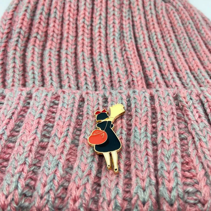 Японский аниме Kiki служба доставки Броши сирена Кики Черный кот Jiji сплав брошь для