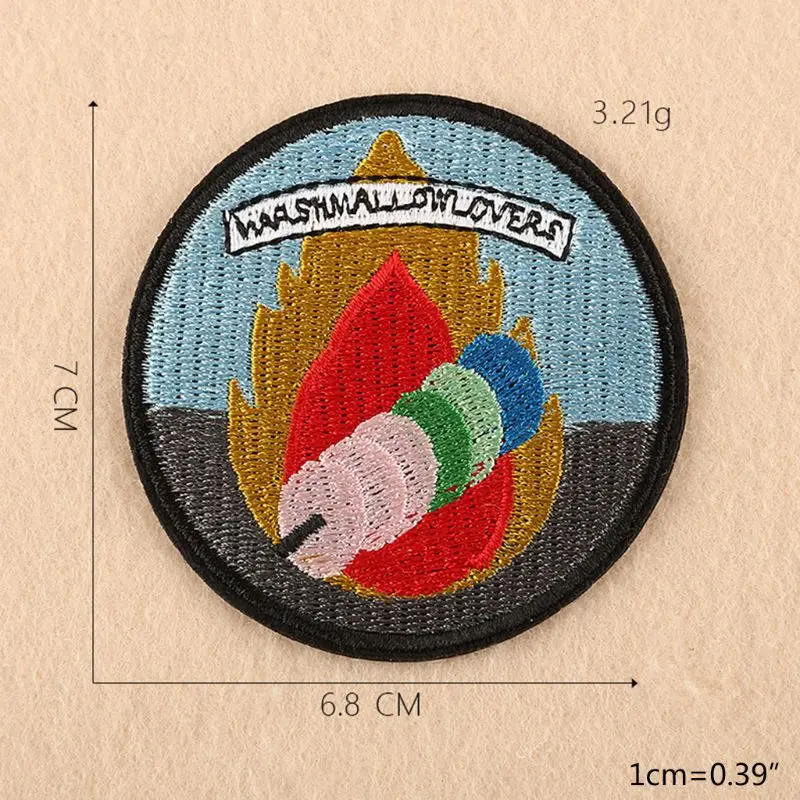 

9Pcs Round Sewing Patch Scenery Outdoor Animal Badge DIY Embroidered Appliques