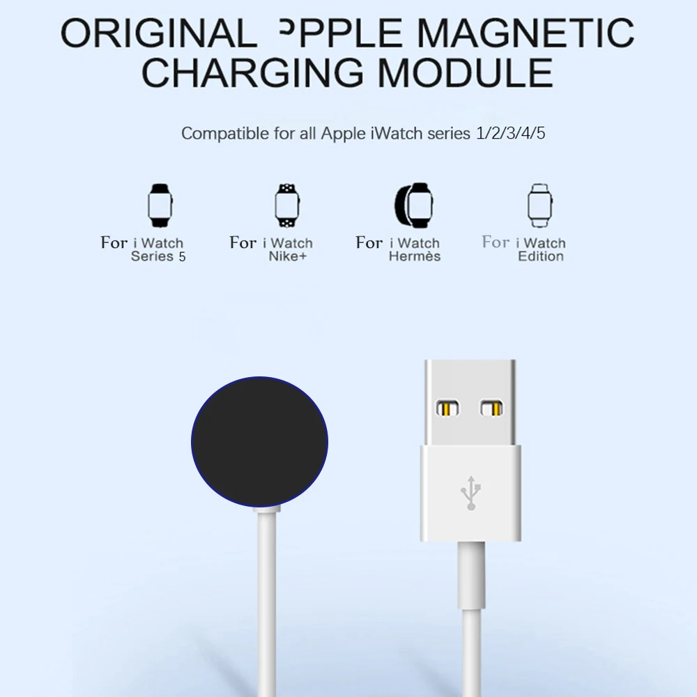 Магнитная Беспроводная зарядная док-станция для Apple watch series 5 для Apple Watch series 1 2 3 4. 38, 42, 44 мм кабель для зарядки часы OS6