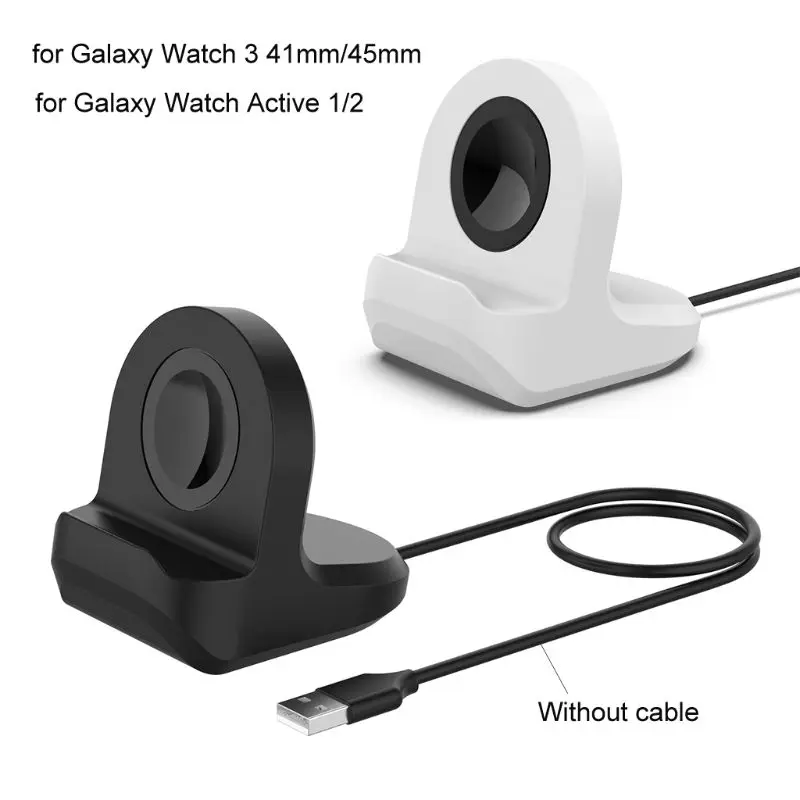 

Universal Silicone Charge Stand Holder Dock for -Samsung -galaxy watch 3 R840 R850 active 1/2 SM-R500 SM-R820 SM-R830
