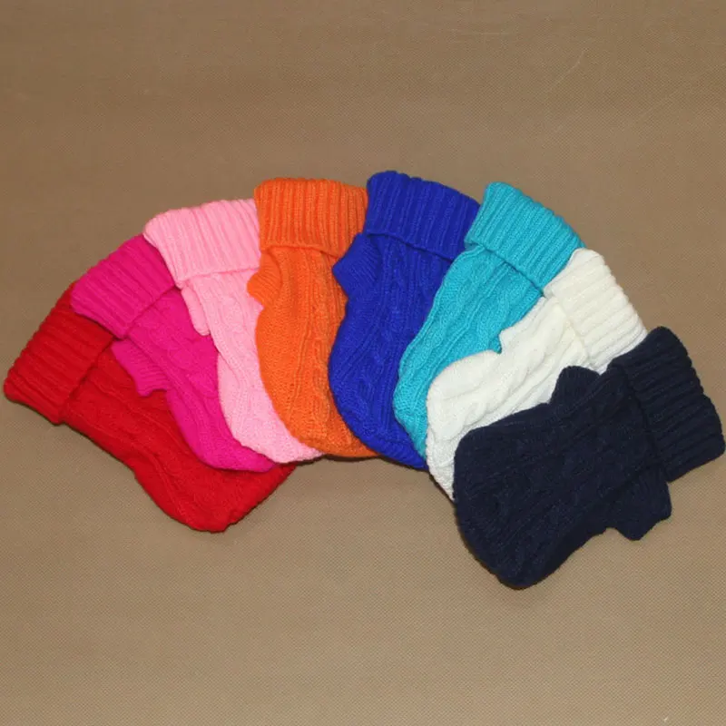 

Pet Dog Cat Warm Sweater Clothing Winter Turtleneck Knitted Puppy Clothes Chihuahua Dogs Teddy French Bulldog Vest Clothes