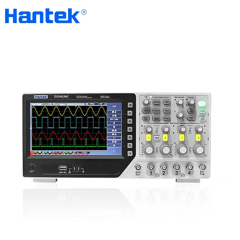 Hantek цифровой осциллограф DSO4254C 4CH 250 МГц 1Gs/s Настольный Osciloscopio 25 функция/генератор