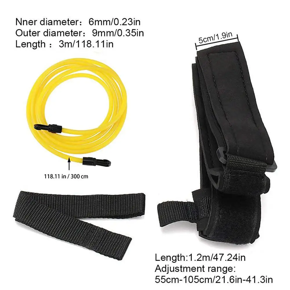 

Swim Training Belt Set Safe Swimming Tether Stationary Leash Practical Harness Static Bungee Cord Resistance Band