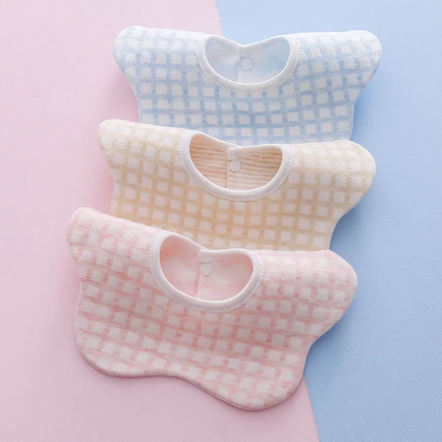 

Baby Bibs Cotton Towel 3 PCS Four Seasons Boys Girls Waterproof Pinny Neck Feeding Apron Cartoon Bandana Eating Newborn Stuff