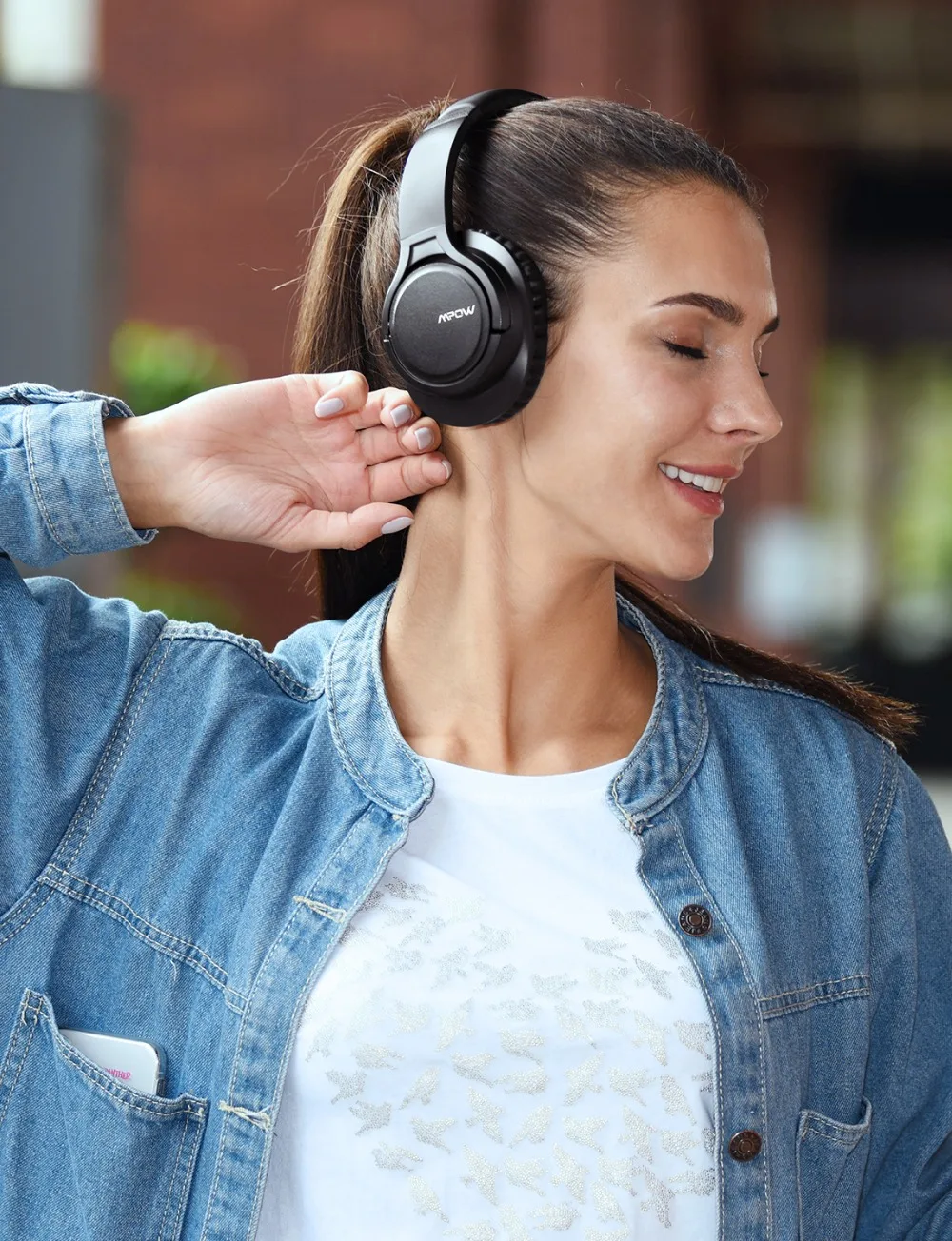 Mpow H7 большой размер над ухом Bluetooth Наушники Hi-Fi стерео шумоподавляющие наушники с микрофоном и сумкой для переноски для iPhone/iPad