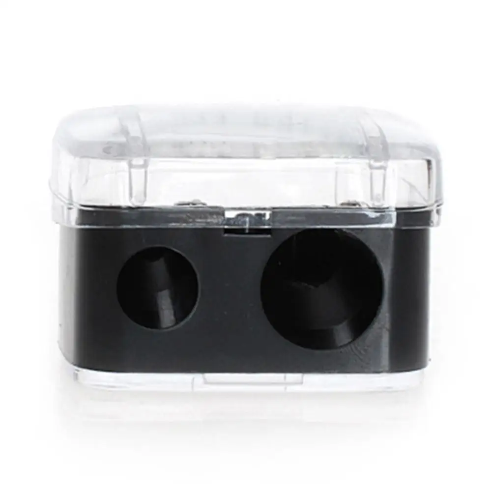 Мощный токарный карандаш для макияжа с двумя отверстиями точилка карандашей