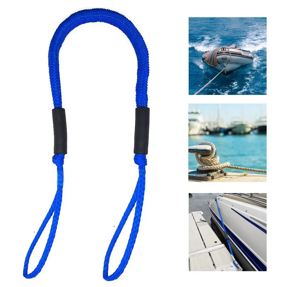 

Bungee Dock Line Shock Absorb Kayaking Mooring Elastic Rope 4FT Boat Accessories Quick Docking Stretching Mooring Rope For Boat