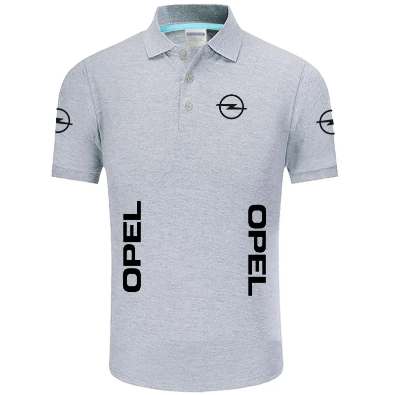 

Summer High quality brand Opel logo polo short sleeve shirt Fashion casual Solid Polo Shirt unisex shirts