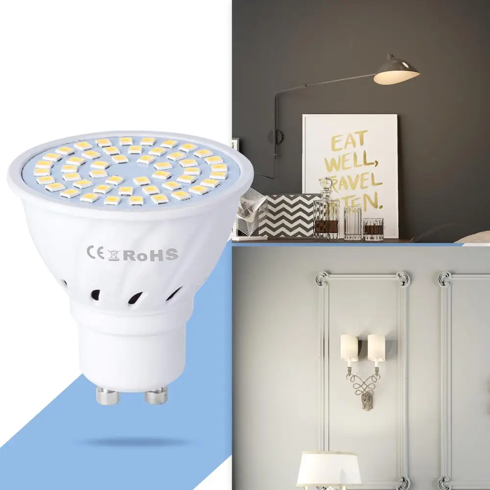

B22 LED Spotlight 2835 Chip Bombillas E27 LED Light AC 220V Energy Saving GU10 LED Lamp 48 60 80leds MR16 Indoor Lighting Bulb