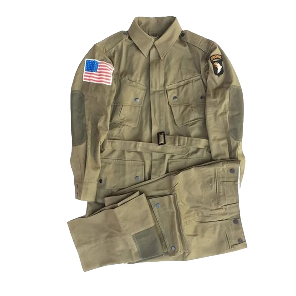 WW2 Us Army Soldier M42 Outdoors Suit Jump Uniform Retro Airborne Paratrooper Cycling Jackets And Pants Tactical