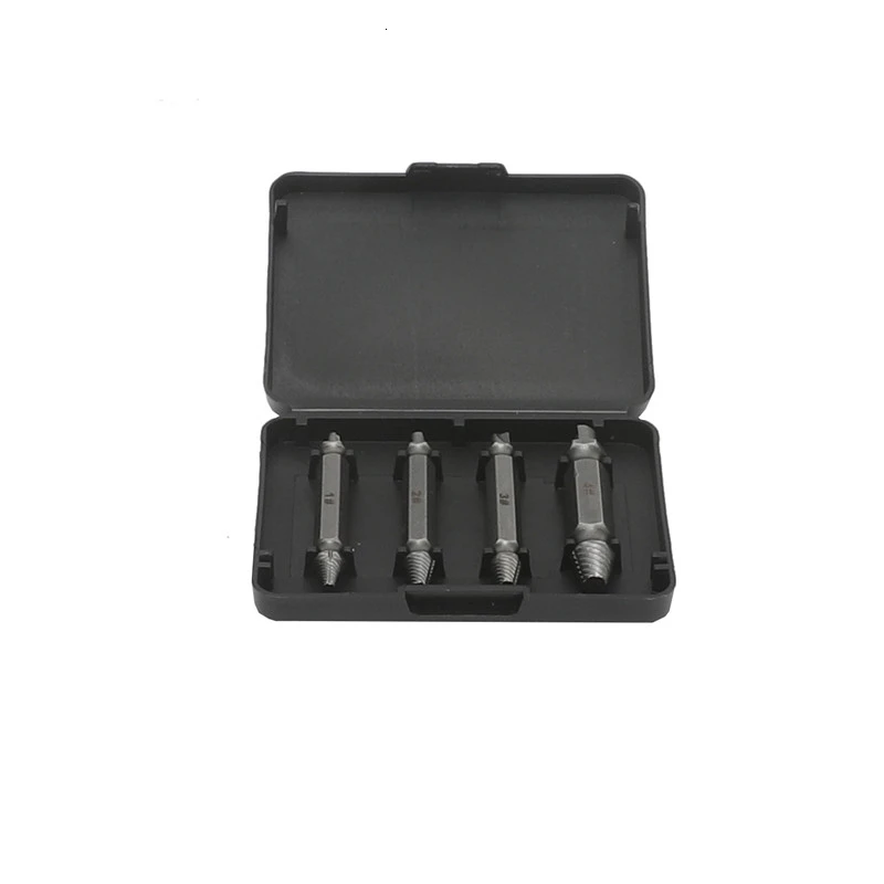 4pcs Alloy Обновленный 5 шт. поврежденный Винт экстрактор сверла руководство набор сломанной скорости легко из Болтовая шпилька в полоску инструмент для удаления винтов - Цвет: 4pcs Alloy