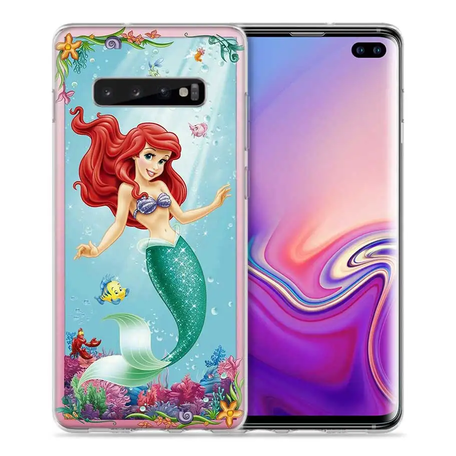 02 Чехол с русалочкой для samsung Galaxy Note 10 S10 5G S10e S8 S9 S7 8 9 J4 J6 Plus силиконовый чехол для телефона Schale - Цвет: 02