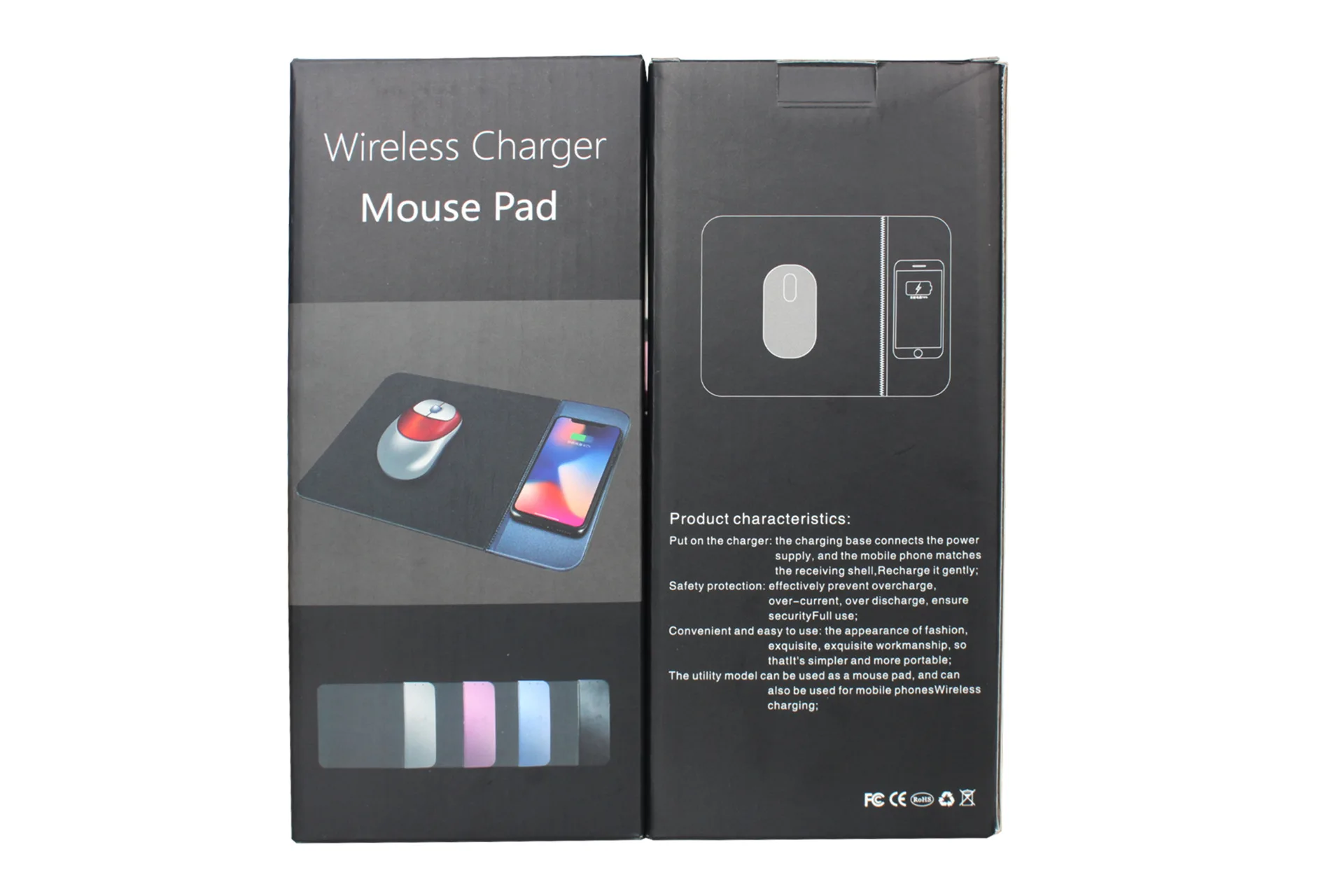 

Qi Wireless Fast Charger Portable Mouse Pad Game Non-Slip Suitable For IPhone11 12 Samsung Xiaomi Wrist Rest PC laptop Gamers