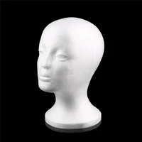 practical foam female mannequin head wigs glasses cap display holder stand model wig head with stand wig holder