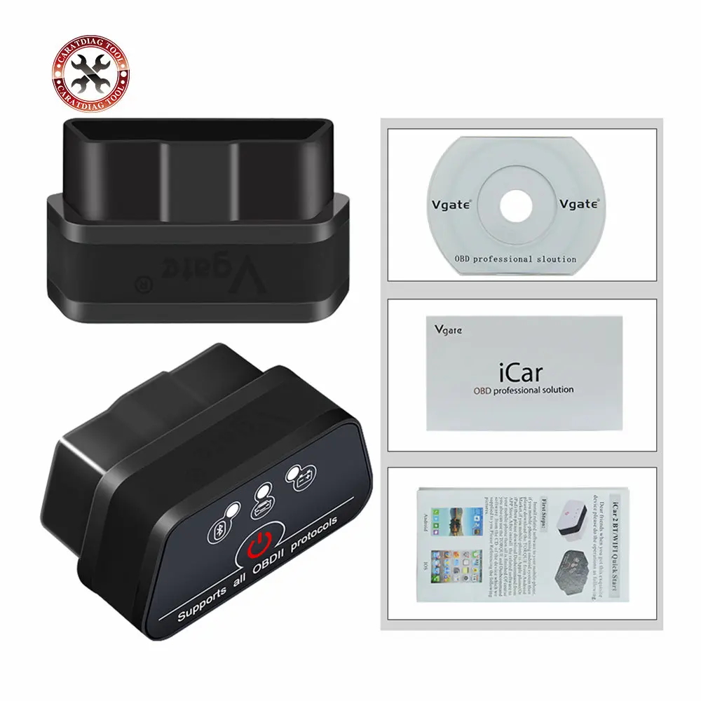 Многоцветный новый оригинальный Vgate iCar2 Bluetooth OBD сканер iCar 2 ELM327 диагностический