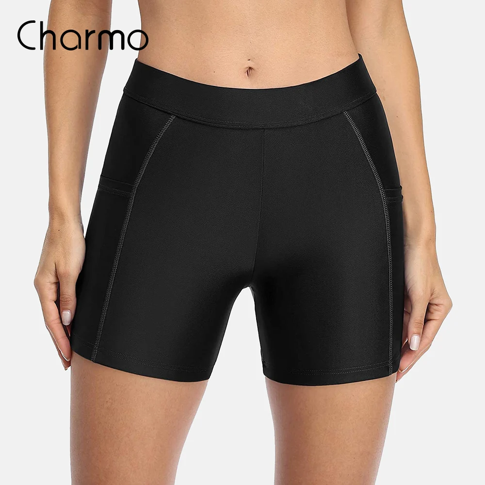 Спортивные женские плавки Charmo бикини шорты для мальчиков облегающие Лоскутные