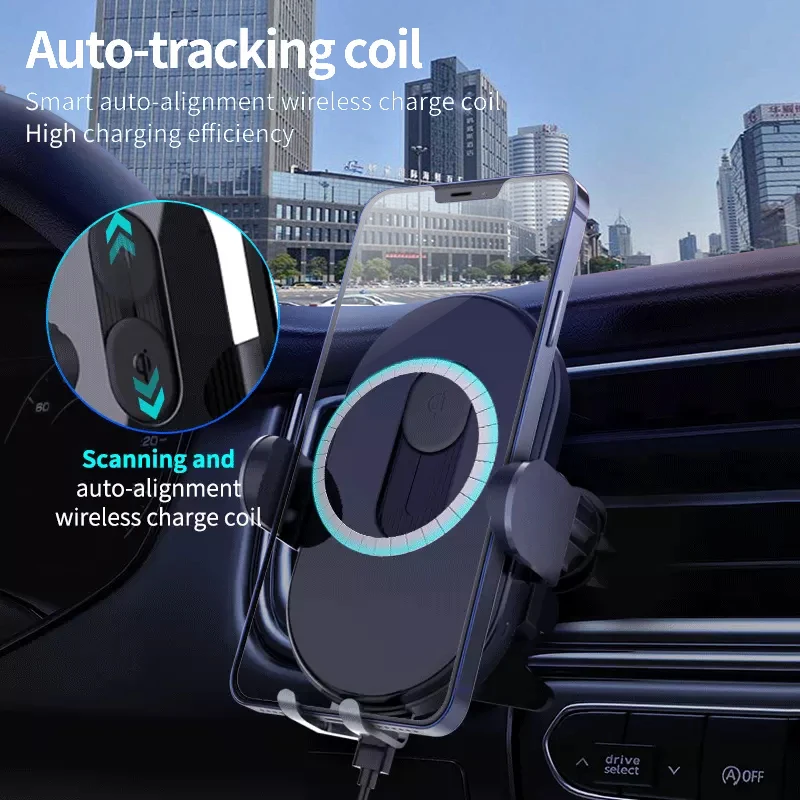 

YOUXIU 15W Wireless Car Charger Car Mount Intelligent Infrared for Air Vent Mount Car Charger For Samsung iPhone12