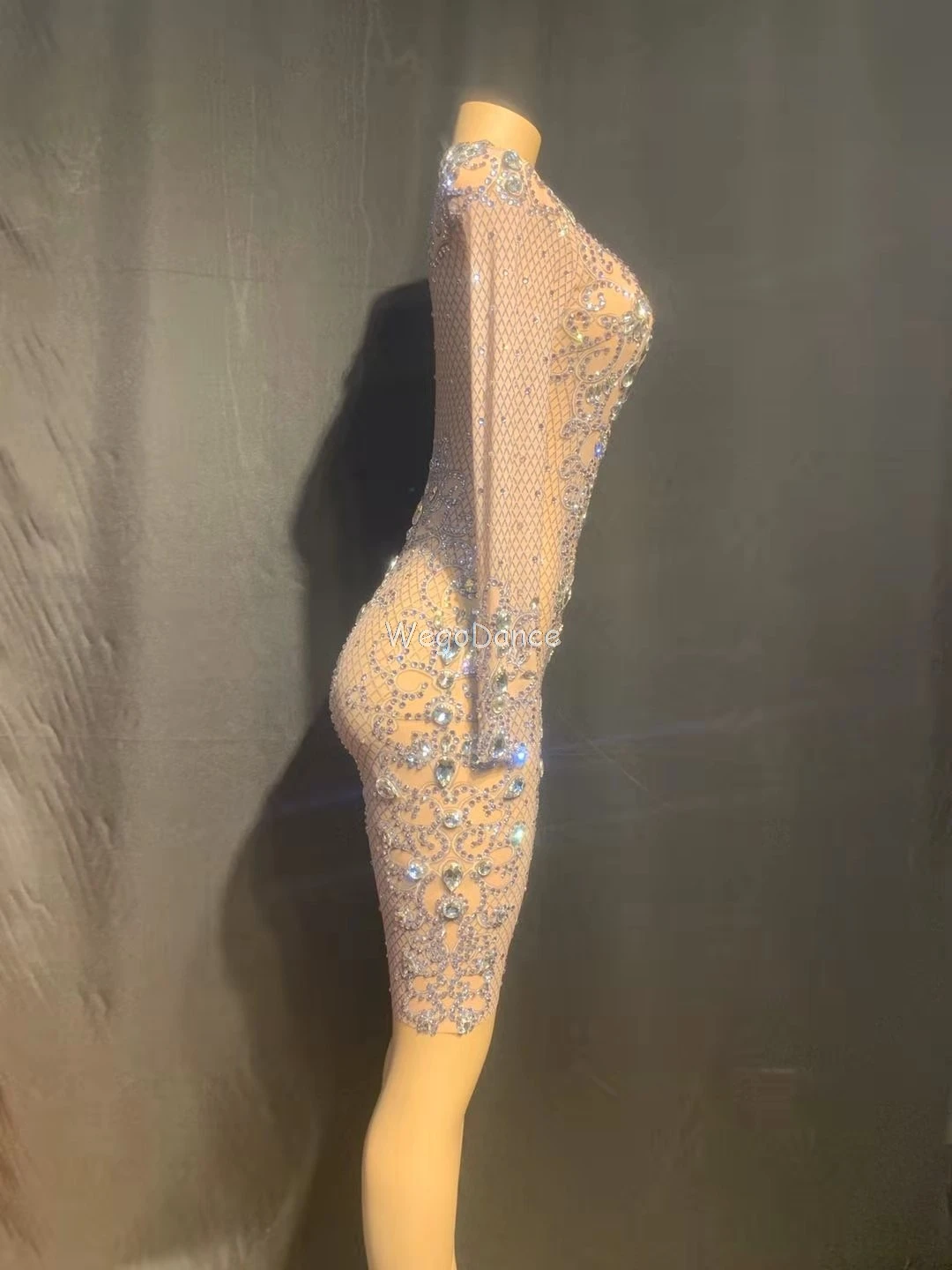 Новинка сексуальные женские прозрачные блестящие Серебристые вечерние сетчатые