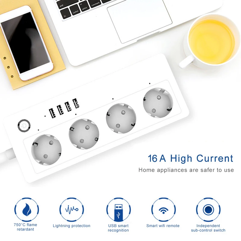 Удлинитель с 4 USB-портами и поддержкой Wi-Fi | Обустройство дома