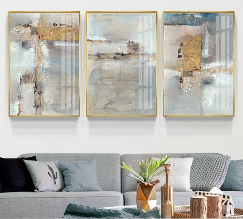 Современная абстрактная картина маслом печать на холсте Картина настенная