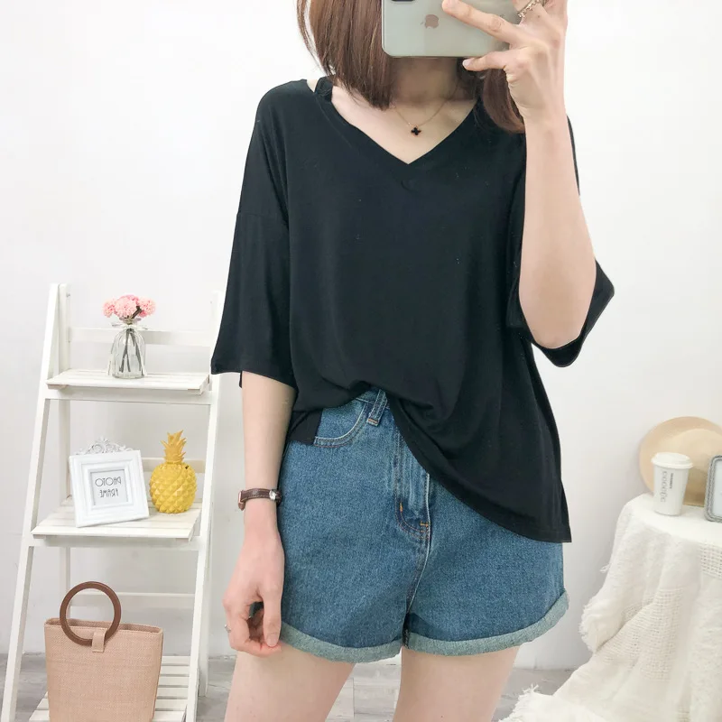 2019 Новая модная женская футболка изысканная Удобная с коротким рукавом | Женская