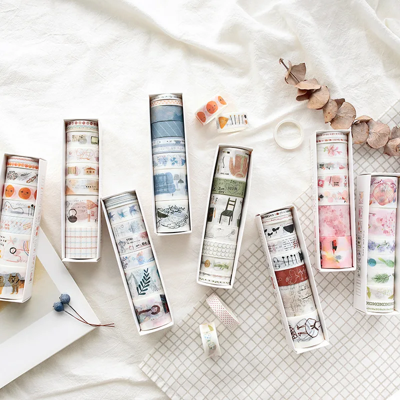 

8 рулонов, милые фотообои с цветами, растениями, животными, «сделай сам», альбом для скрапбукинга, альбом, дневник, декоративные фотообои, кан...