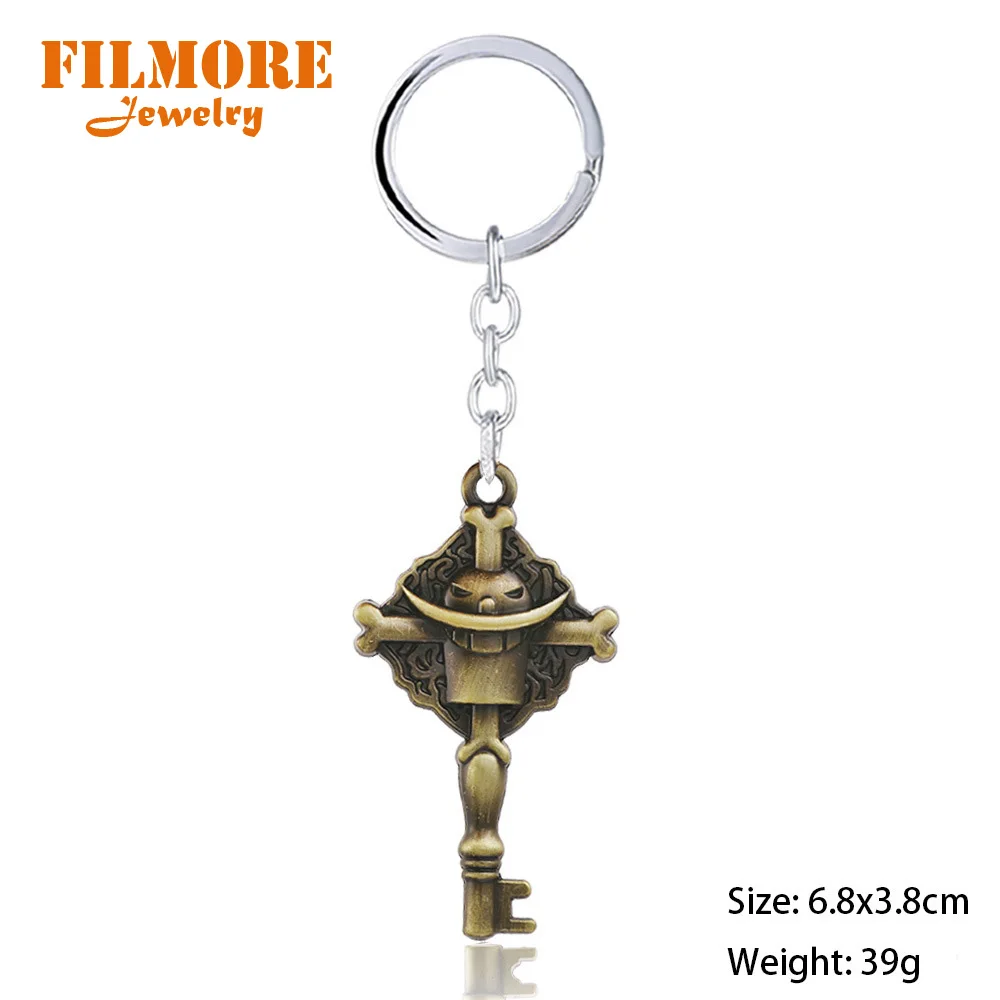 Одна штука аниме брелок OP Солнечный Луффи белая борода бронзовая подвеска дружба