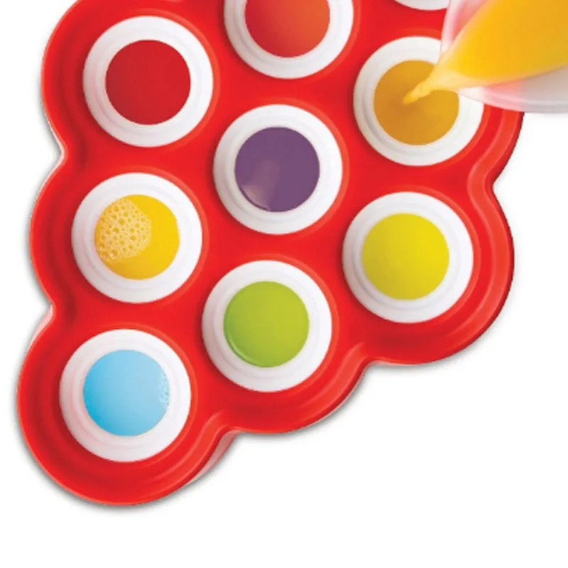 

1pcs 9 Hits Mini Silicone Summer Supplies Lolly Moulds Popsicle mold Ice cream mould Kitchen Gadgets