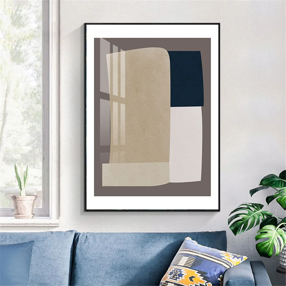 Кровать коричневый черный линий настенный художественный холст Краски